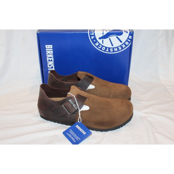 Birkenstock London Men\'s Mixed Leather Sandals Dark Tea EU 42 REGULAR $180 main image 7